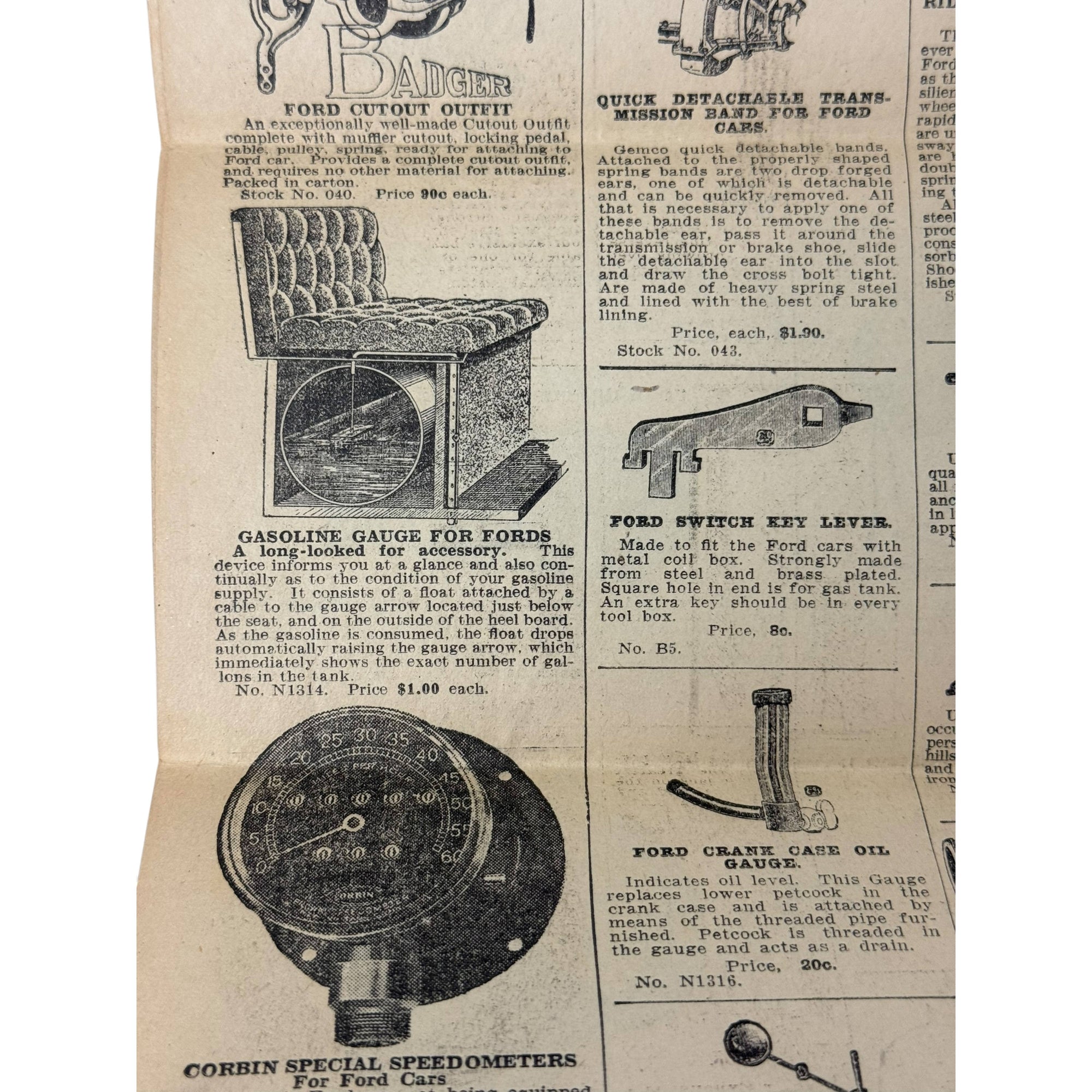 1920s Auto Accessories Mail Order Brochure Model T Ford Parts Catalogue