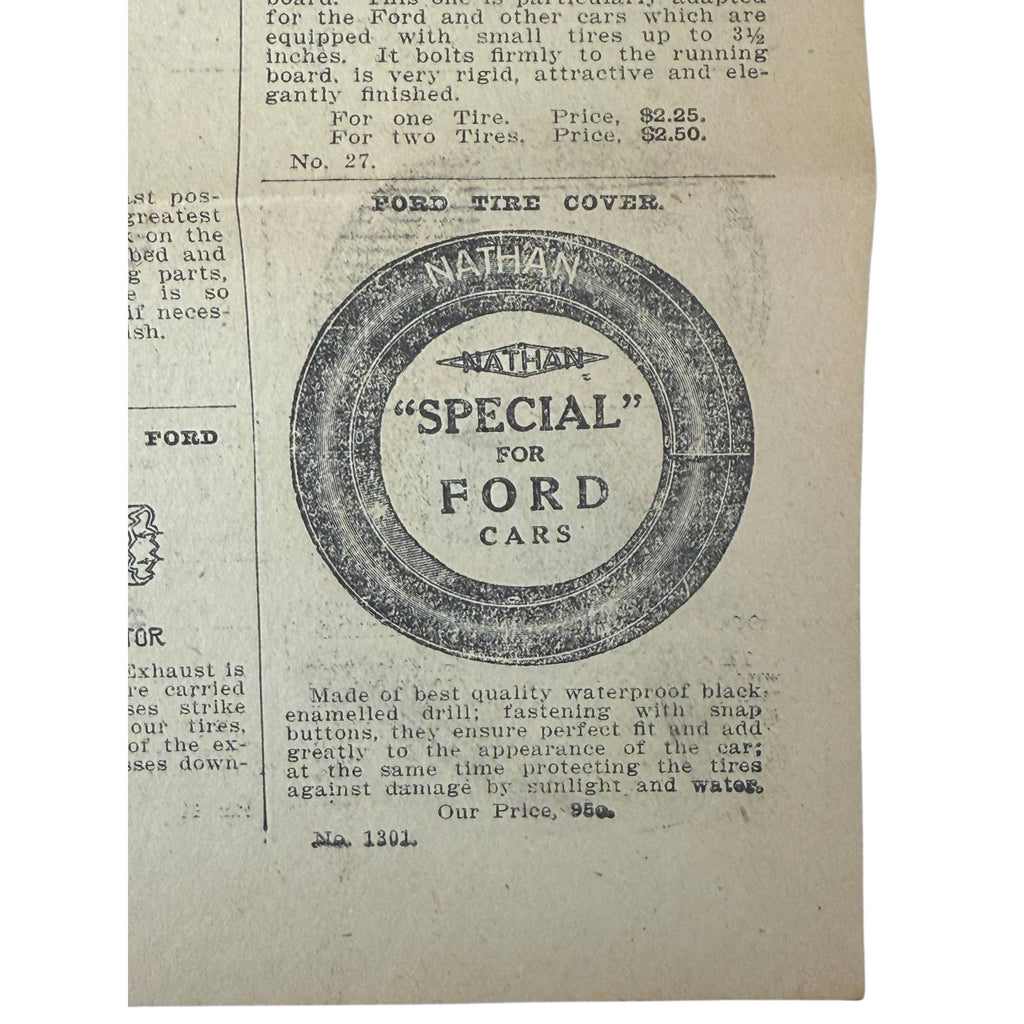 1920s Auto Accessories Mail Order Brochure Model T Ford Parts Catalogue