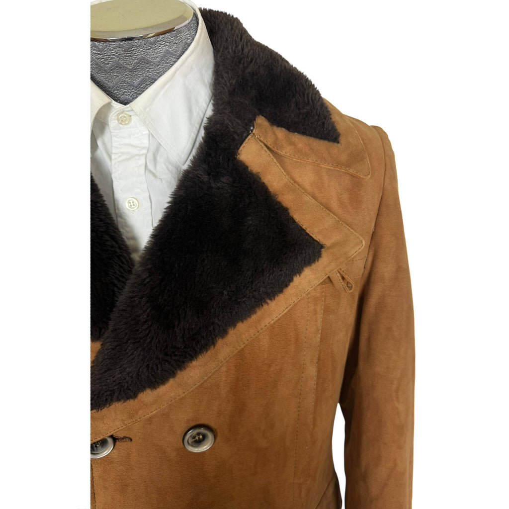 Vintage 1970s Faux Shearling Coat by Utex Men’s Size M