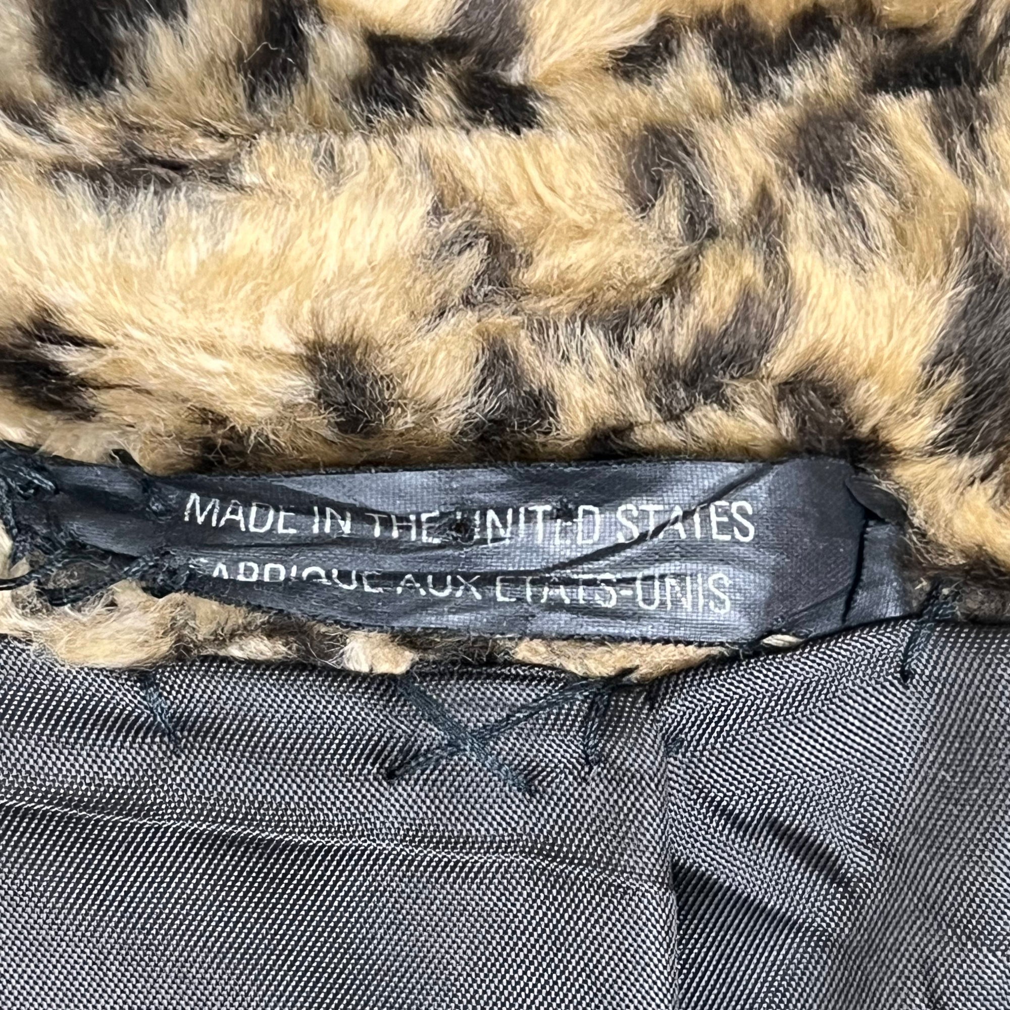 1980s Vintage Leopard Faux Fur Coat by Utex Ladies Size S