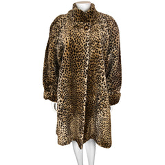 1980s Vintage Leopard Faux Fur Coat by Utex Ladies Size S
