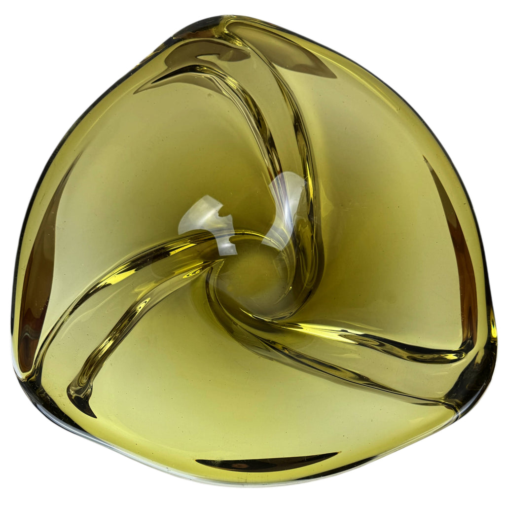 Val St Lambert Patelle Glass Centerpiece XL Bowl René Delvenne 15” 13 lbs