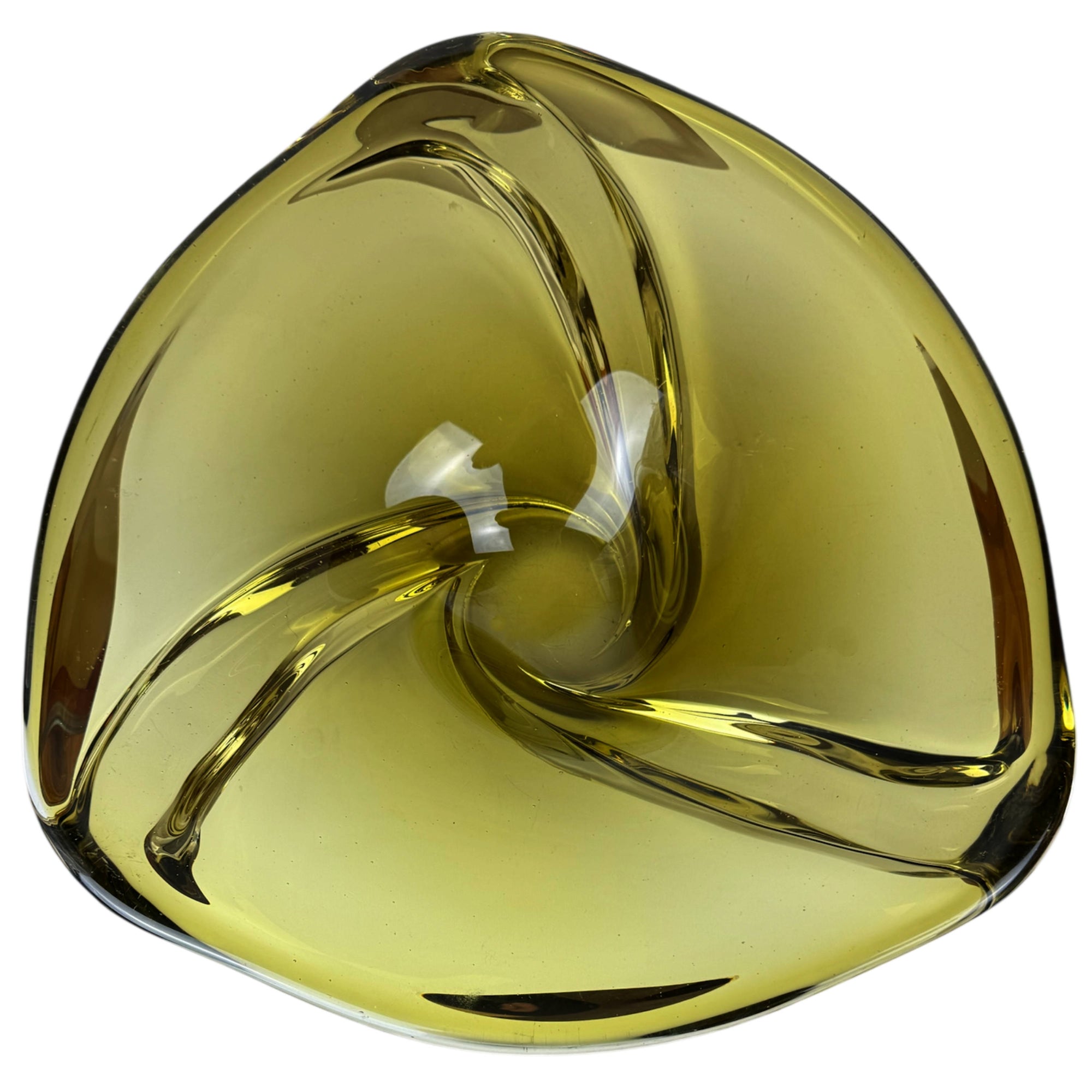 Val St Lambert Patelle Glass Centerpiece XL Bowl René Delvenne 15” 13 lbs