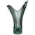 1950s Vallerysthal Crystal Vase Smokey Blue Hand-Blown & Signed Art Verrerie