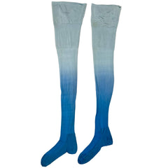 Vintage 1920s Silk Stockings Ombre Blue Van Raalte Size M