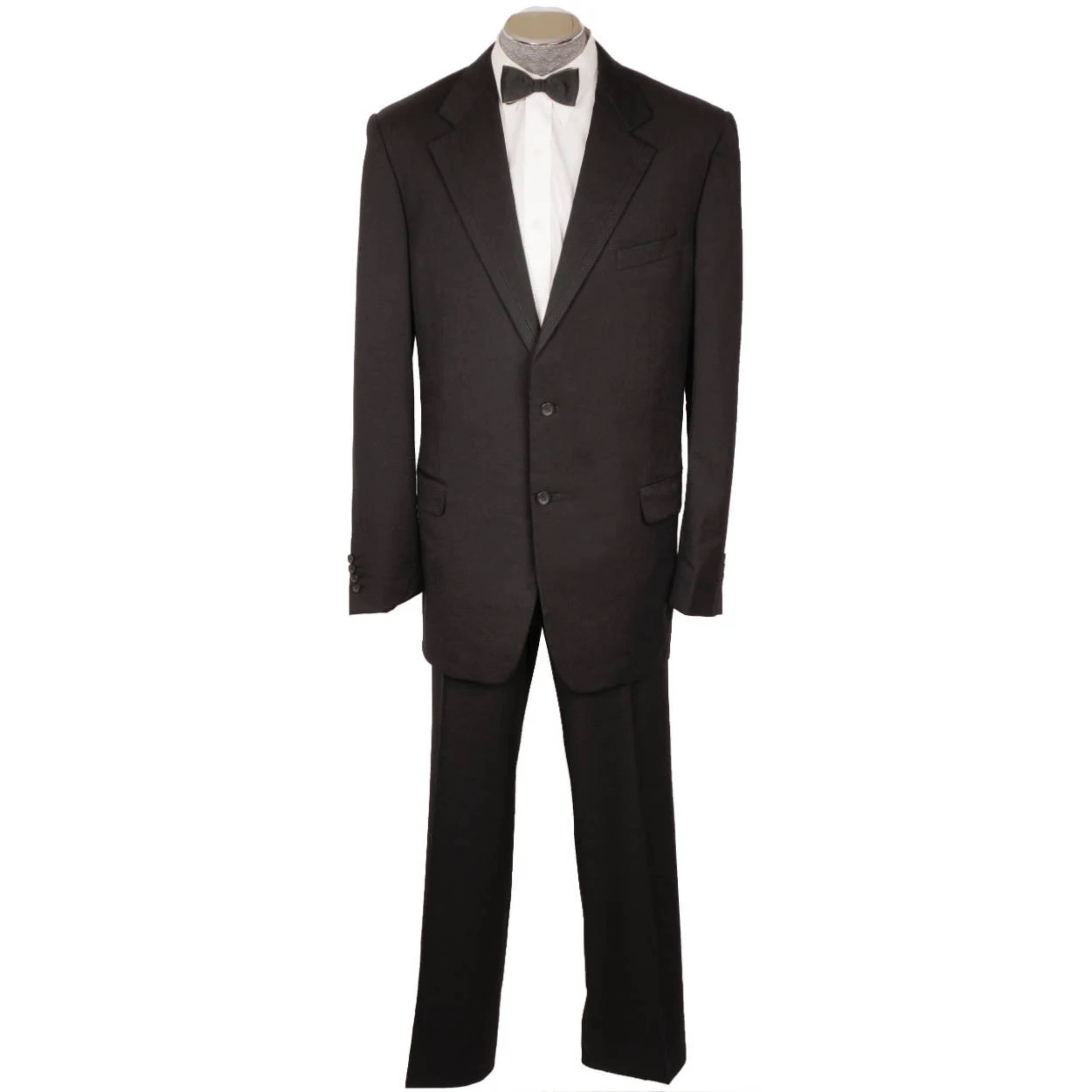Vintage Gianni Versace Couture Mens Black Formal Suit Modern