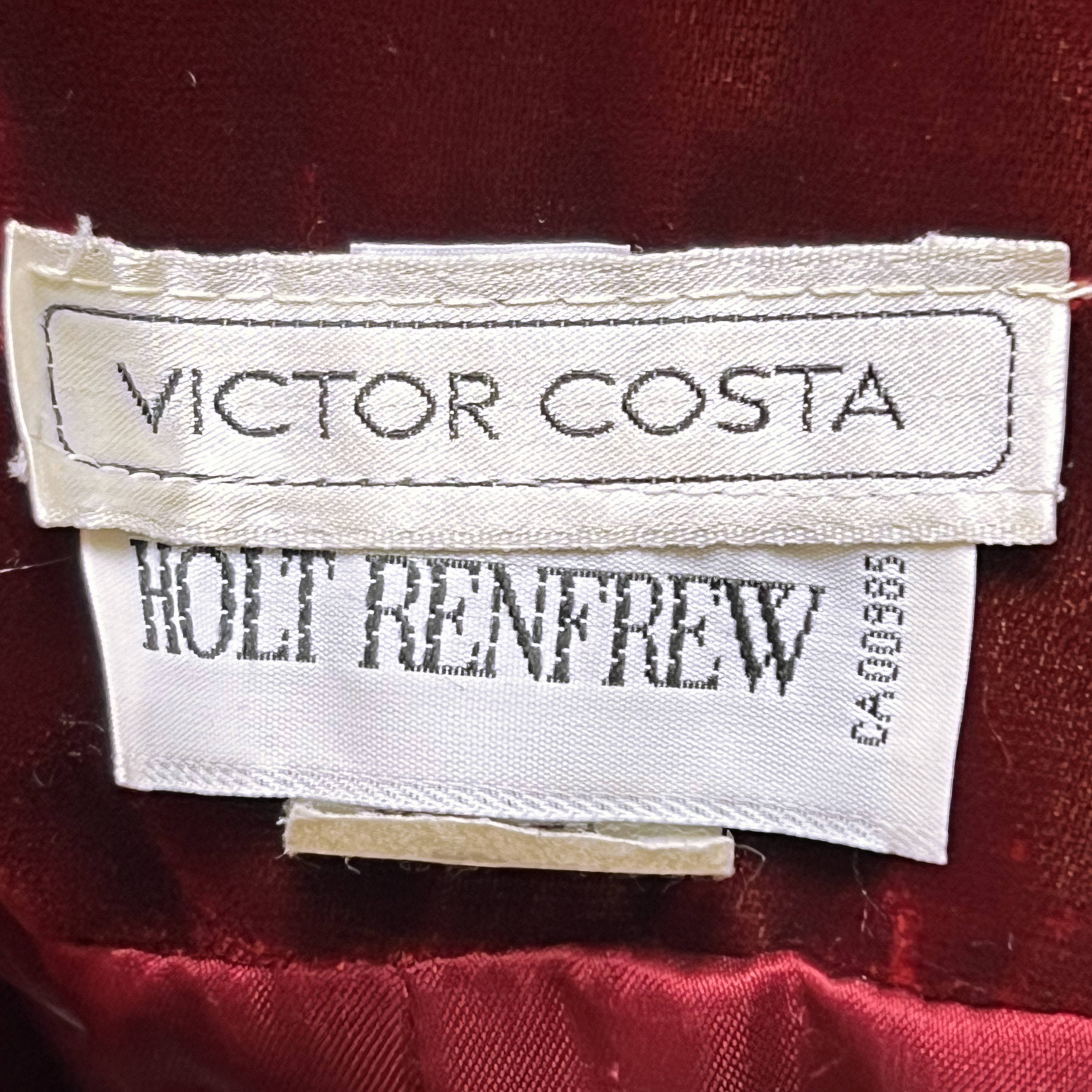 1970s Silver Applique Velvet Victor Costa Gown