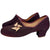 Vintage 1930s Slippers Ladies Purple Moiré Silk Size 6