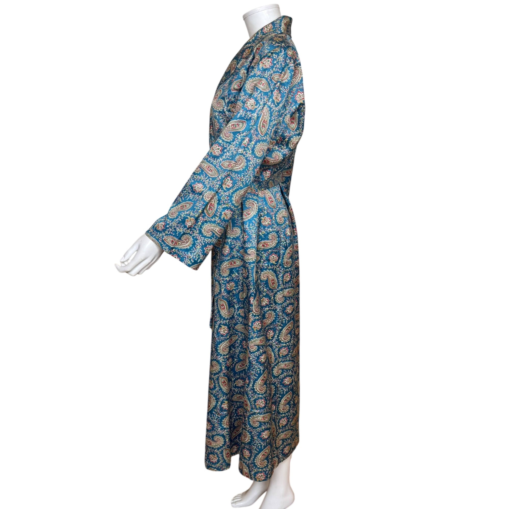 left side view of ladies' dressing gown