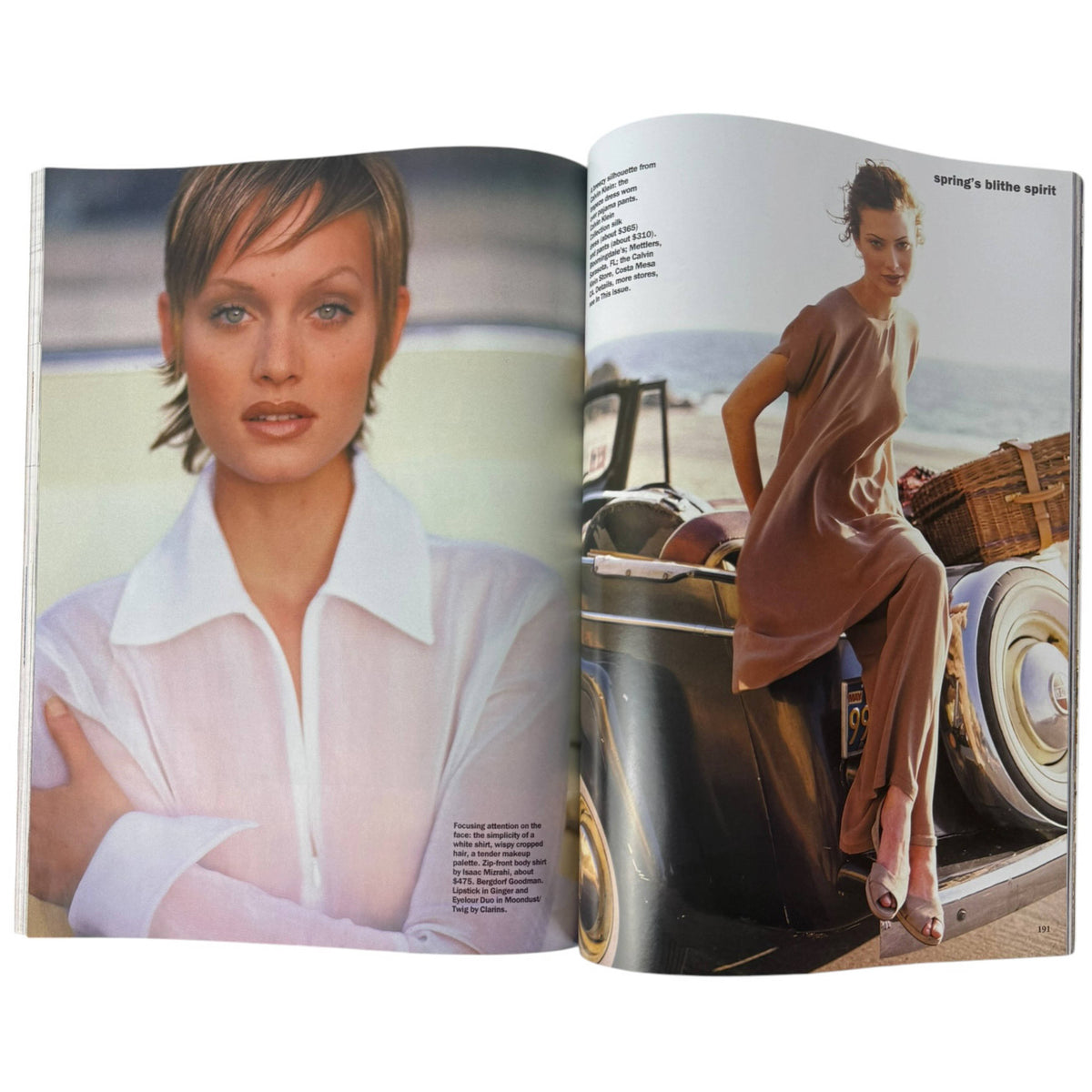 Amber Valletta Spring's Blithe Spirit fashion editorial photographed by Arthur Elgort in Vogue February 1993