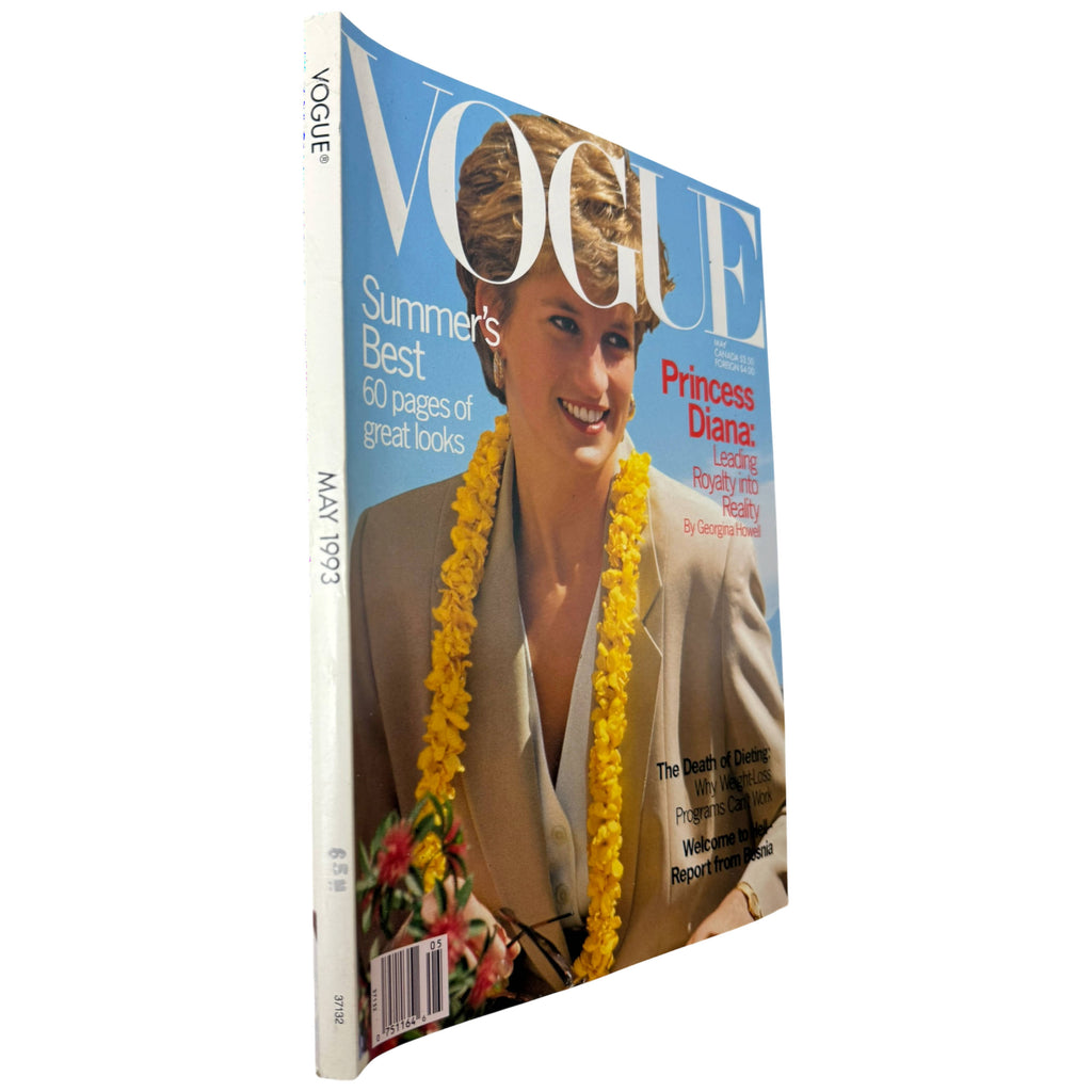 Vintage Vogue May 1993 Princess Diana magazine side view