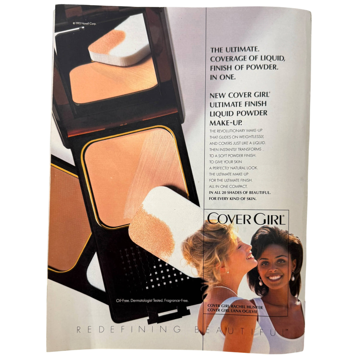 back cover Vogue May 1993 vintage CoverGirl Rachel Hunter Lana Ogilvie advertisement