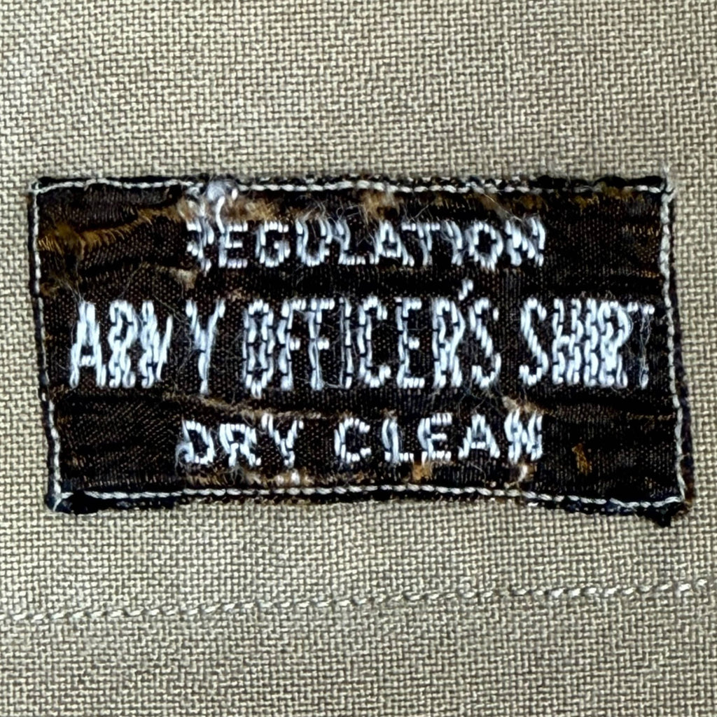 WWII US Regulation Army Officer’s Shirt OD Fine Wool Sz S M