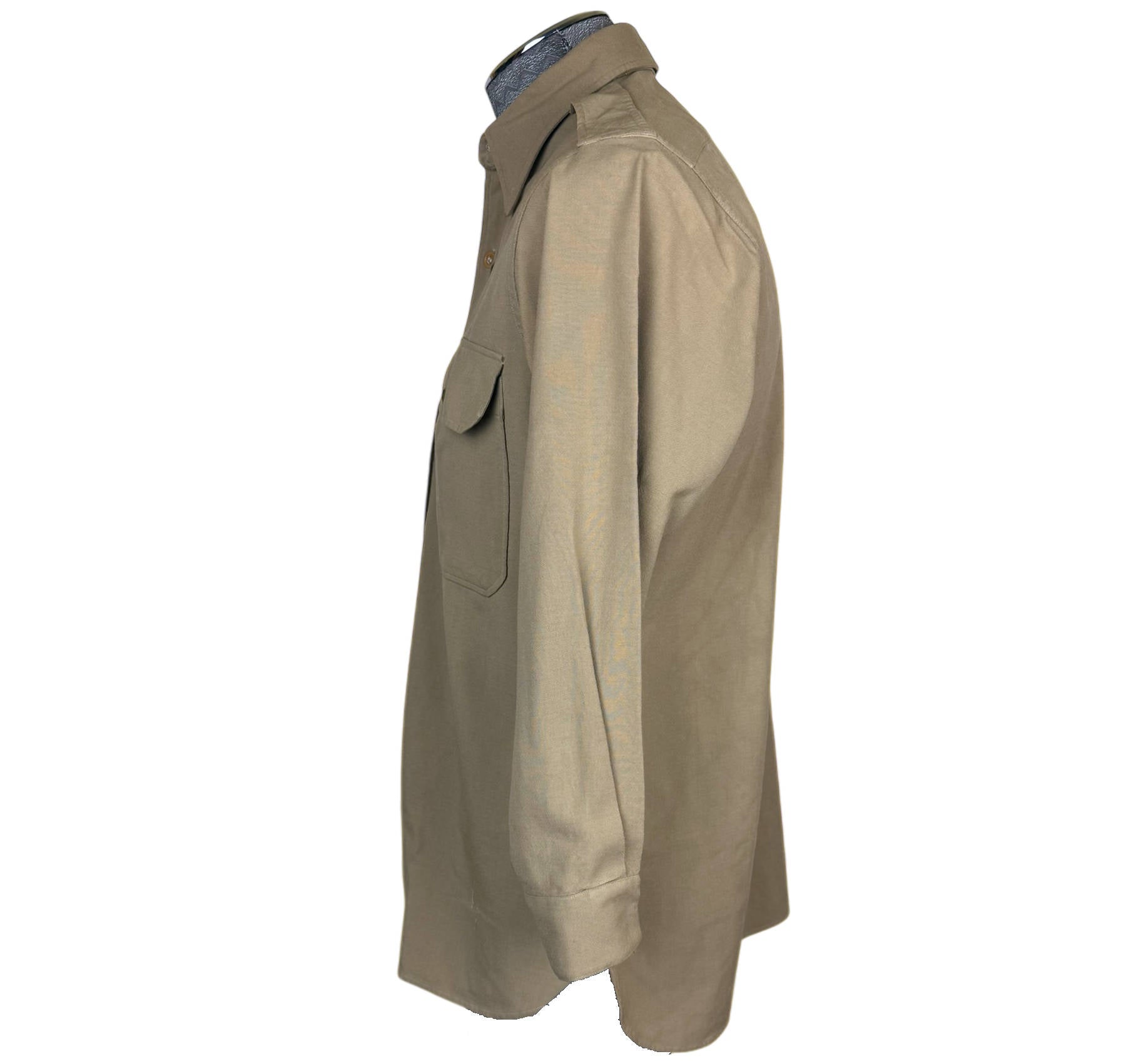 WWII US Regulation Army Officer’s Shirt OD Fine Wool Sz S M