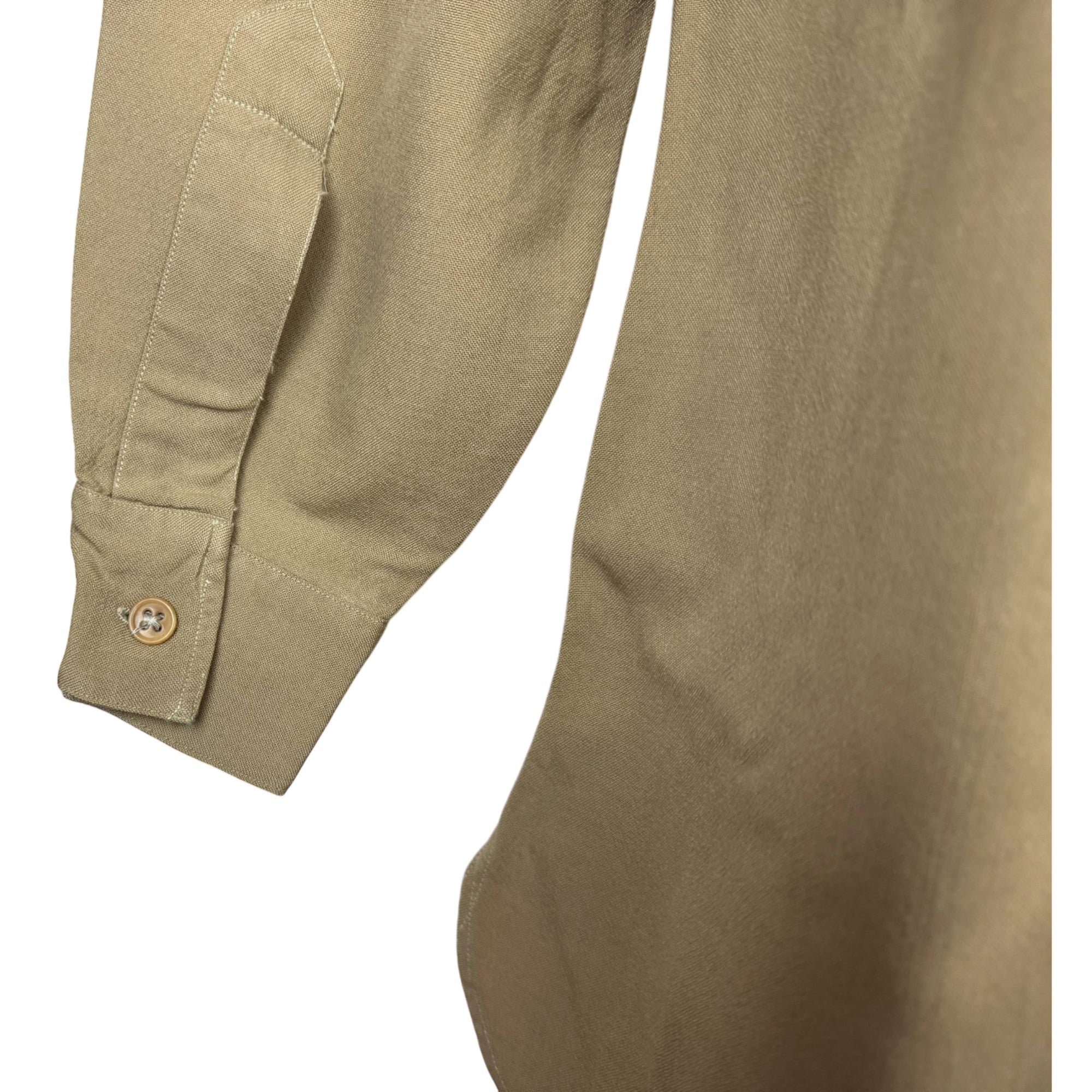 WWII US Regulation Army Officer’s Shirt OD Fine Wool Sz S M