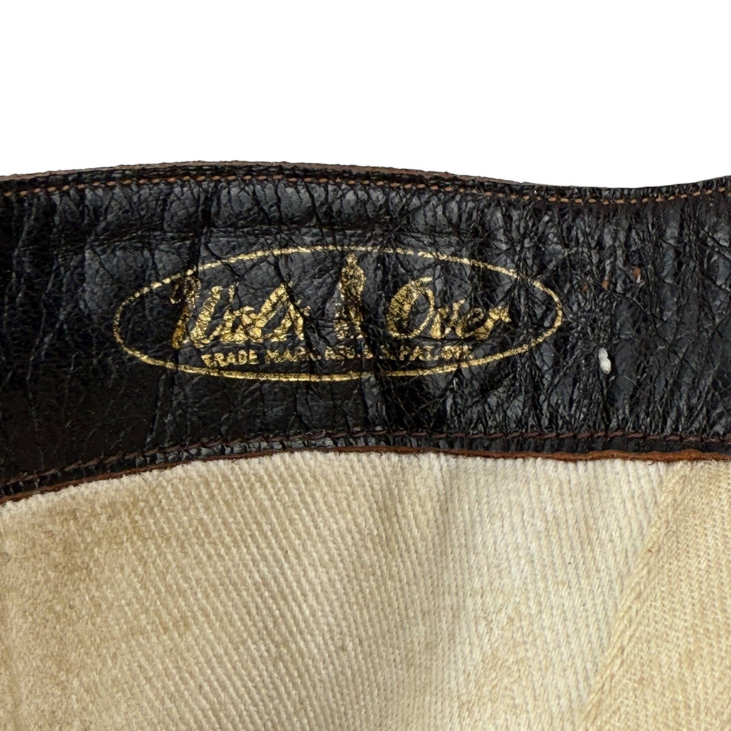 1910s Antique Boots Walk Over Brown Leather Lace Up Ladies S