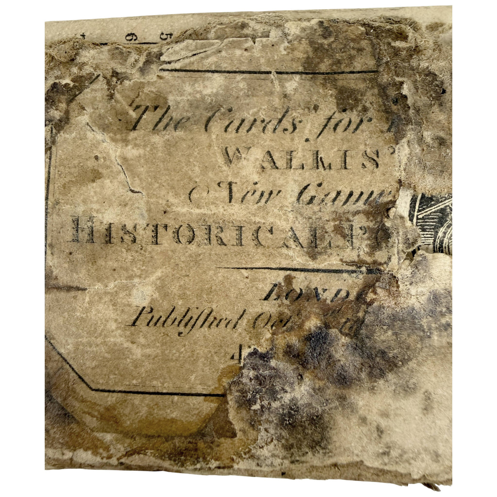 John Wallis Historical Cards original worn paper label