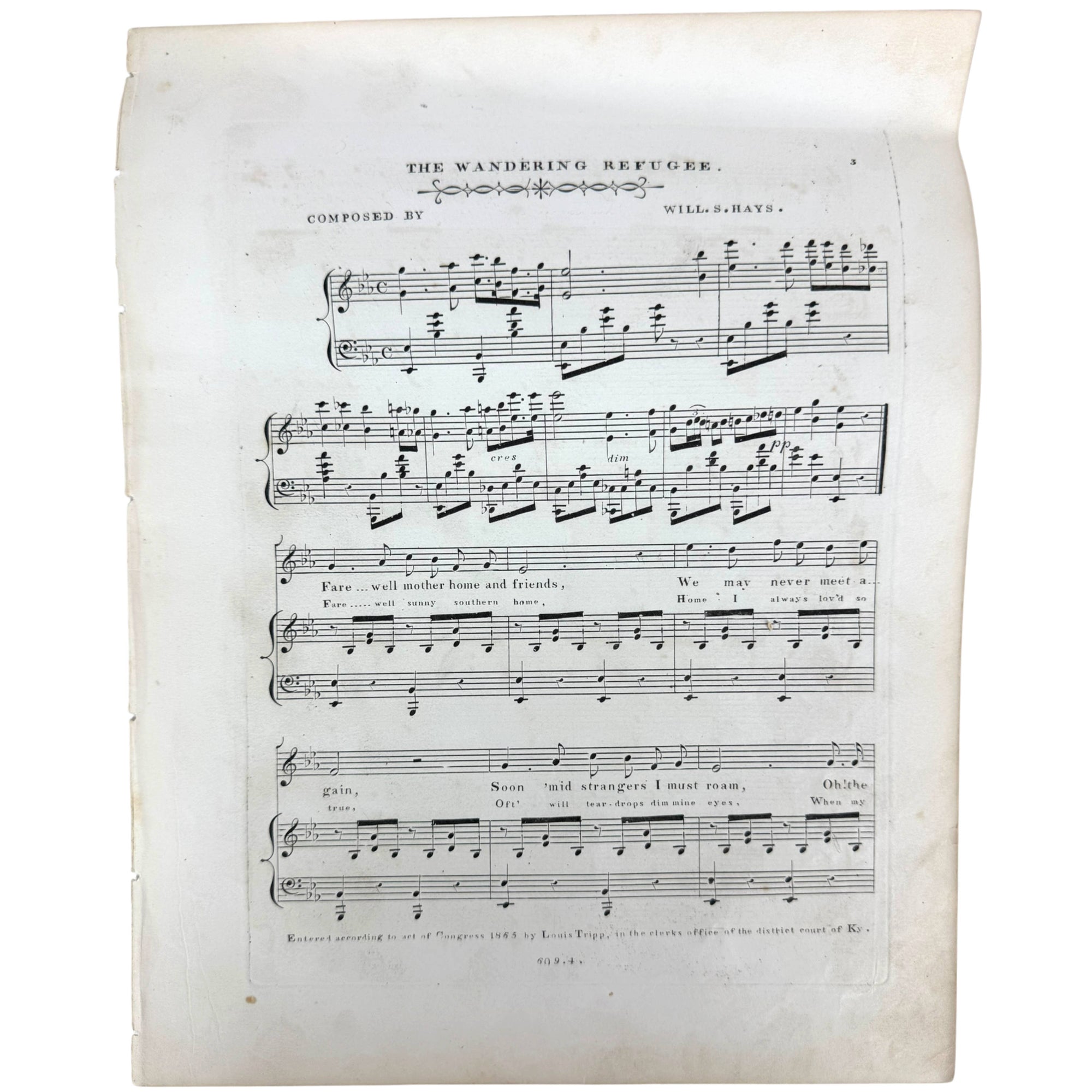 Will S. Hays Civil War-era sheet music published in Louisville