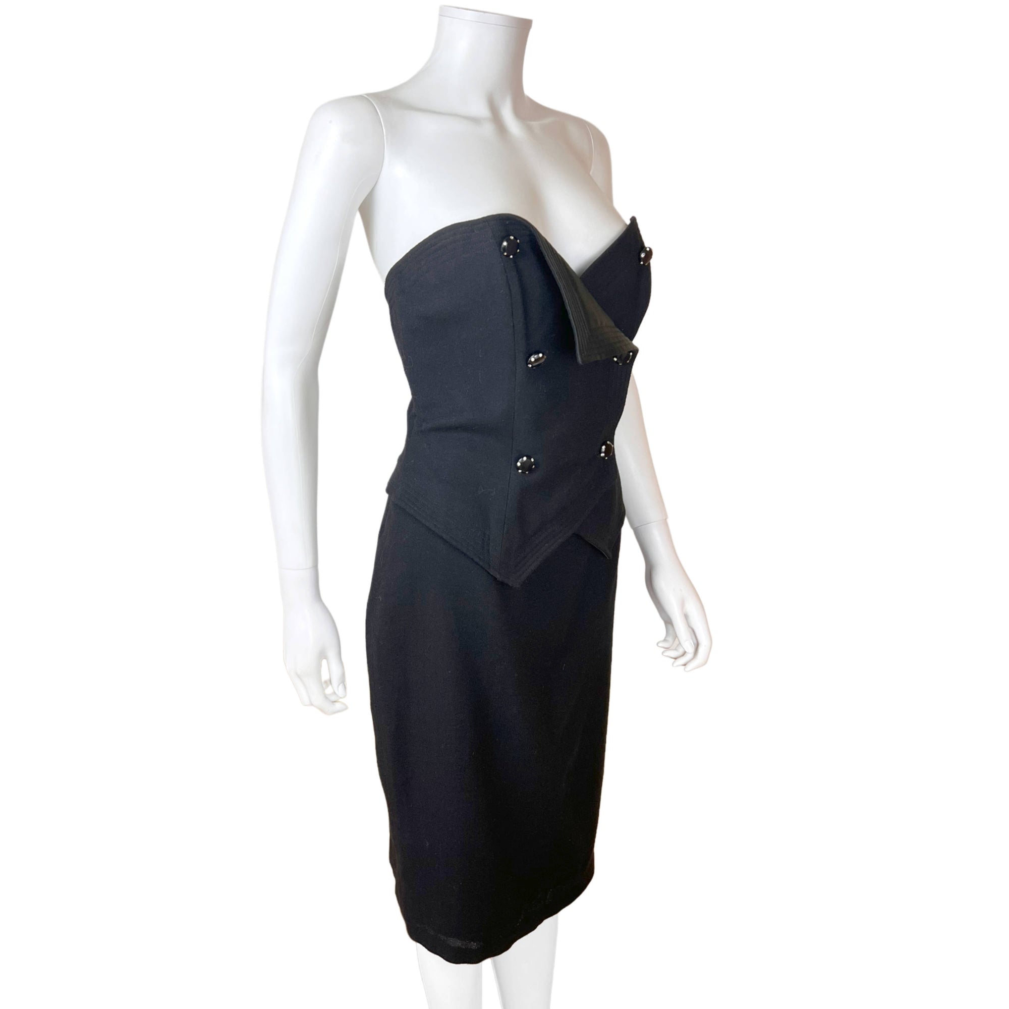 Vintage 1980s Wayne Clark Dress Bustier Party Style Size M