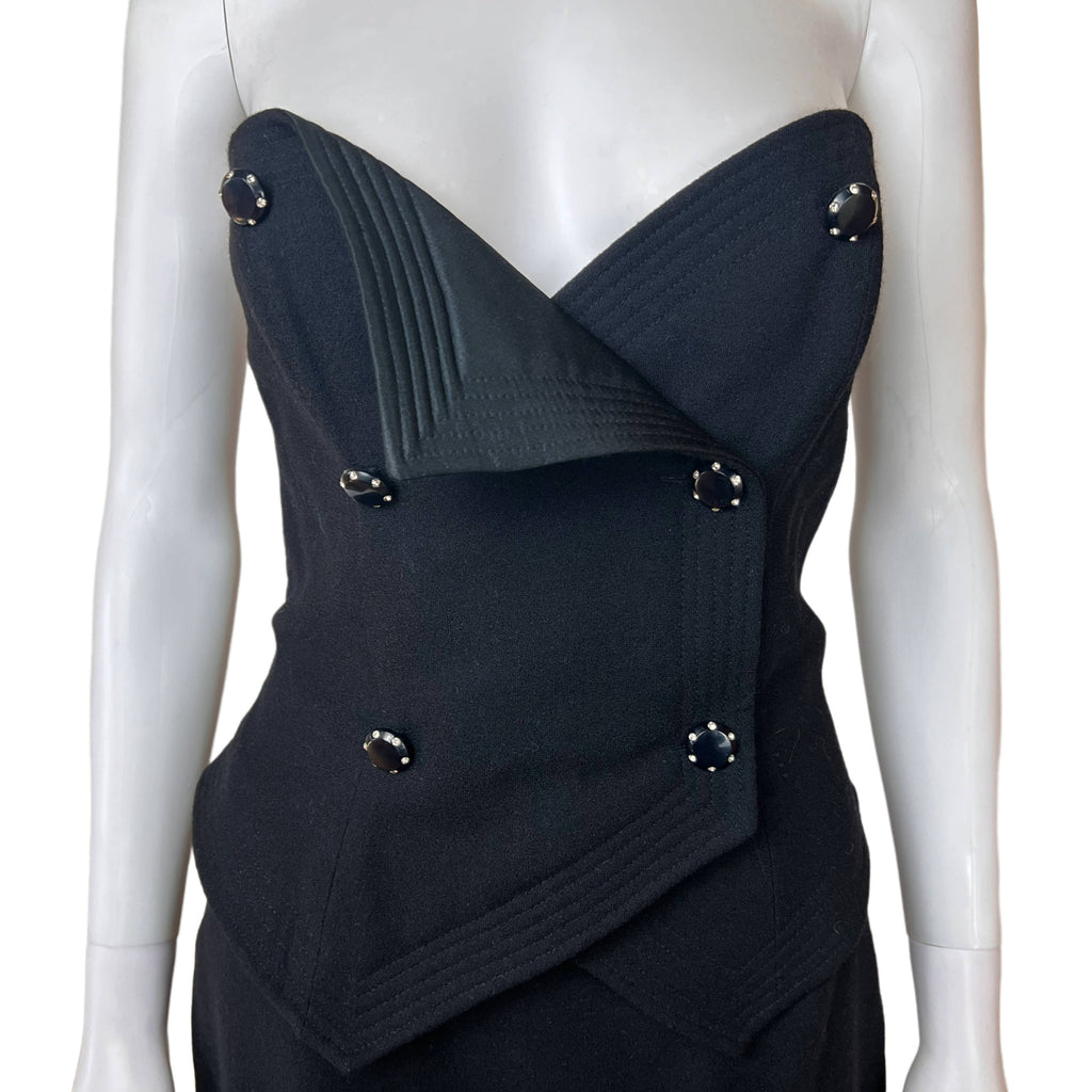 Vintage 1980s Wayne Clark Dress Bustier Party Style Size M