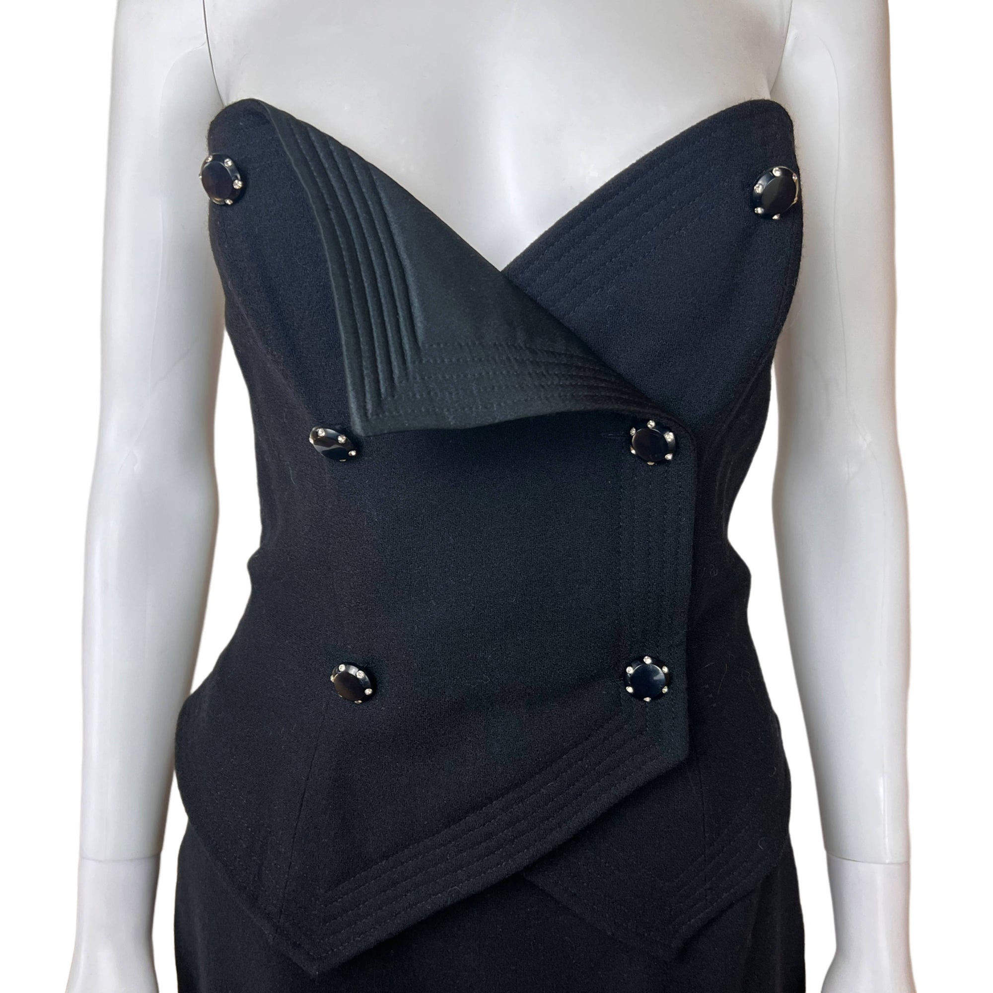 Vintage 1980s Wayne Clark Dress Bustier Party Style Size M