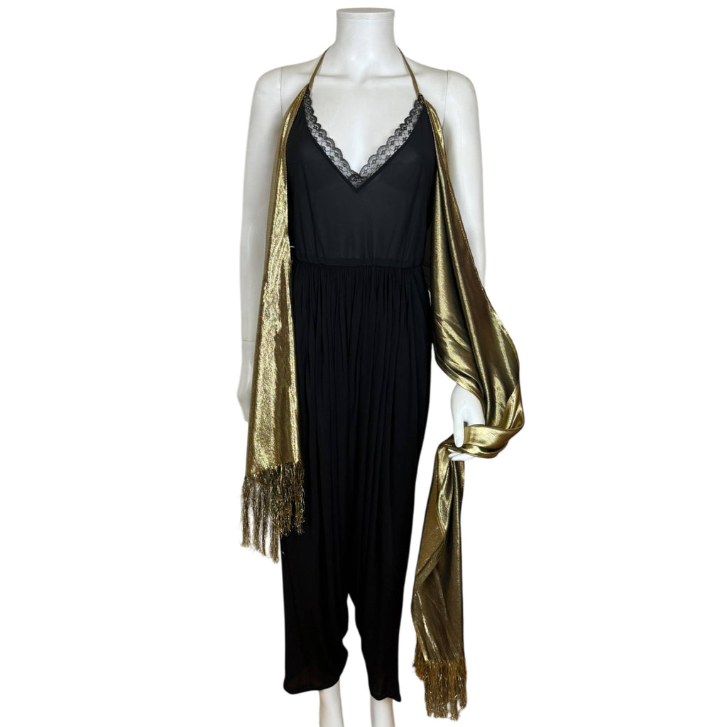 Vintage 1970s Disco Era Wayne Clark Couture Jumpsuit Sz 12