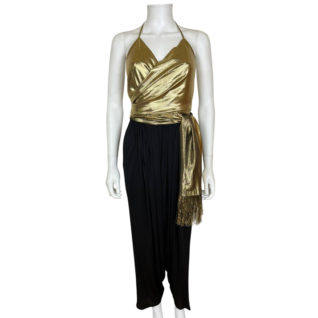Vintage 1970s Disco Era Wayne Clark Couture Jumpsuit Sz 12