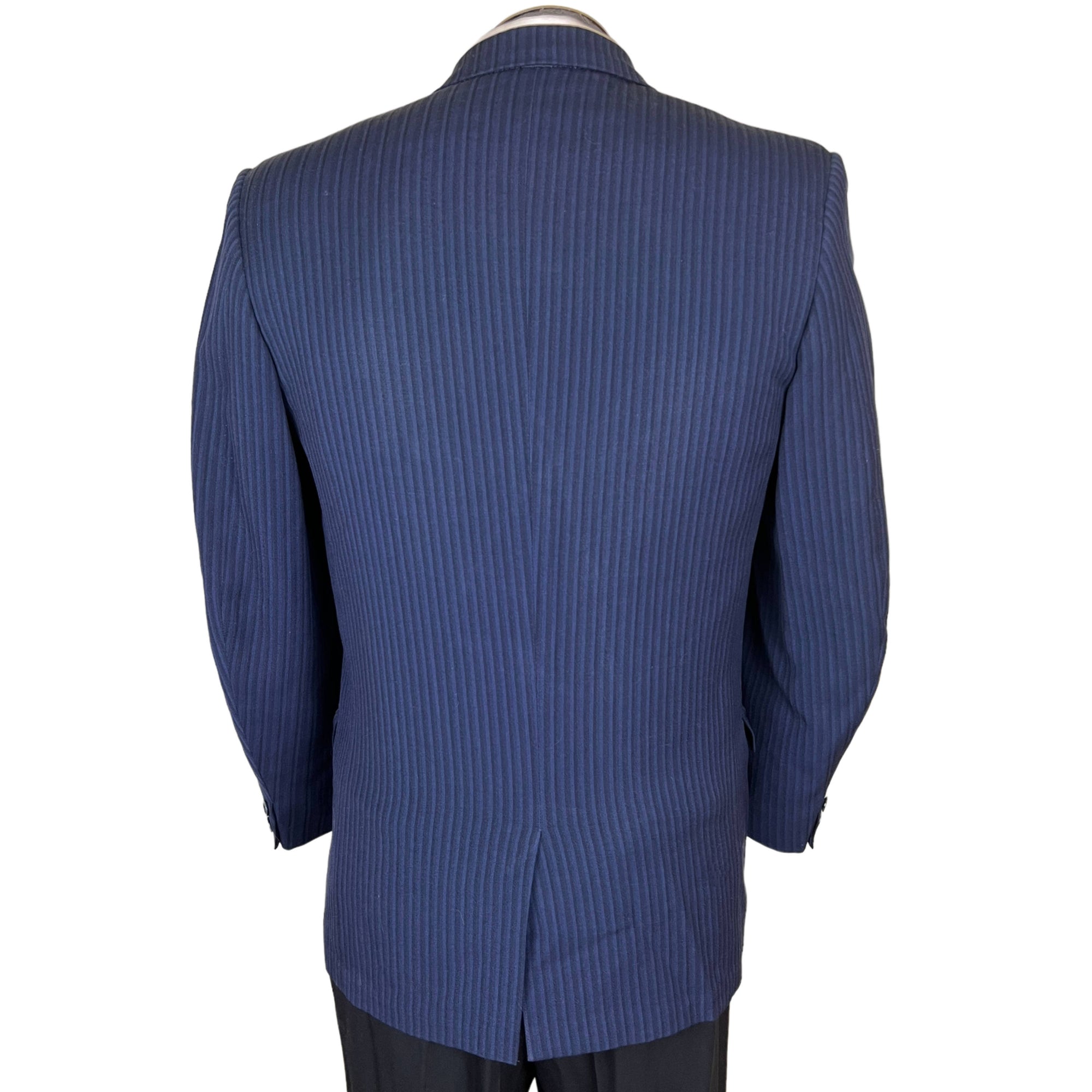 Vintage 1950s Striped Blazer Suit Jacket British Worsted M