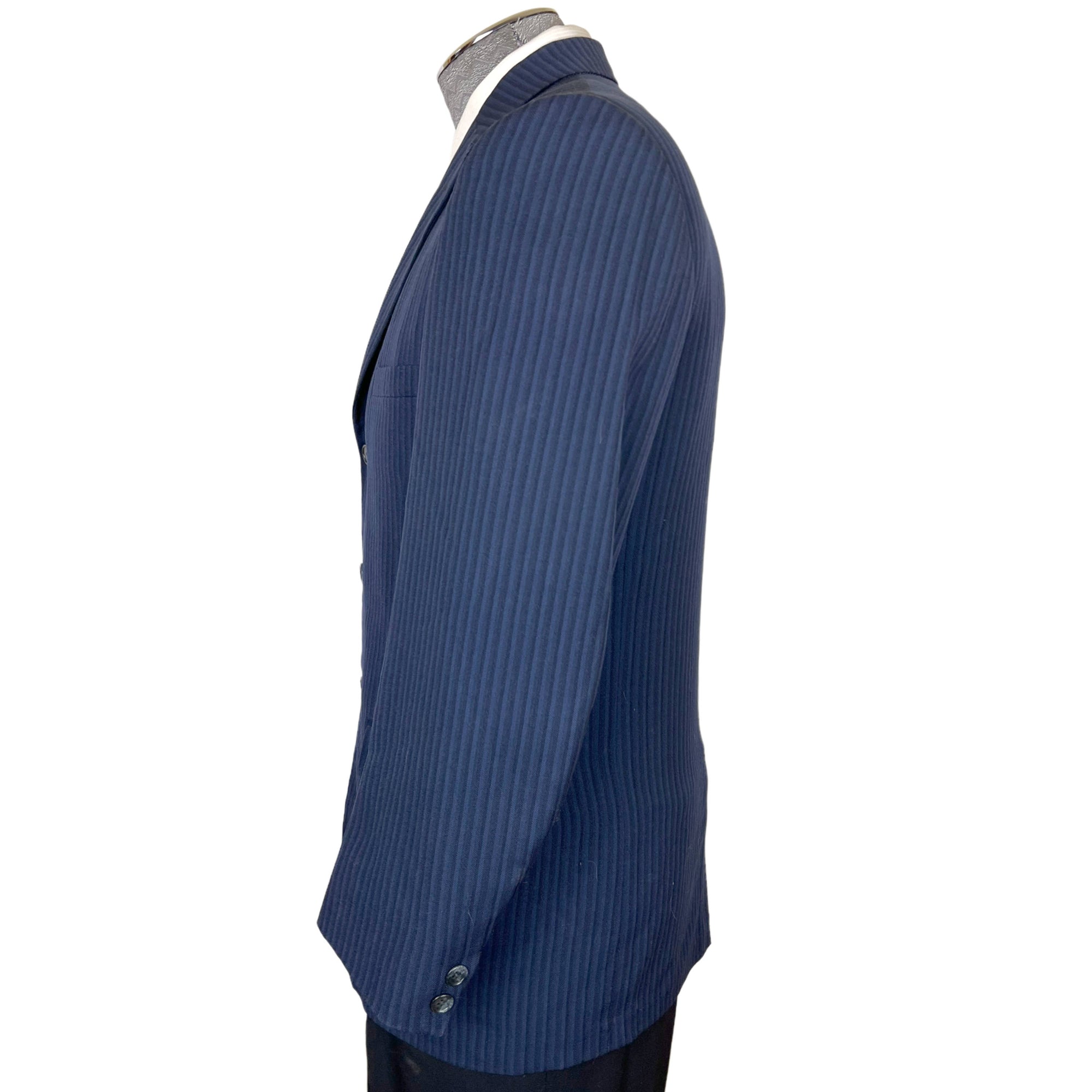 Vintage 1950s Striped Blazer Suit Jacket British Worsted M