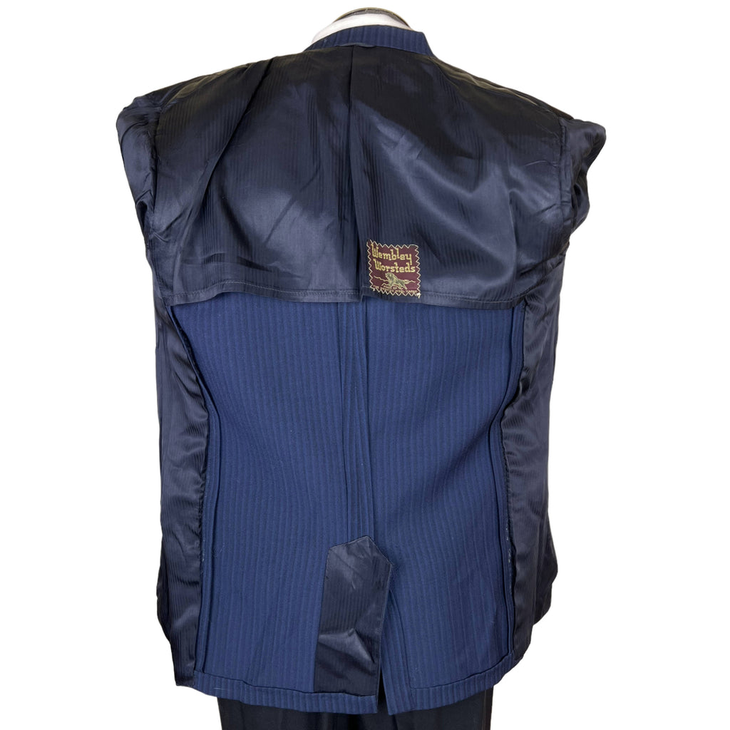 Vintage 1950s Striped Blazer Suit Jacket British Worsted M