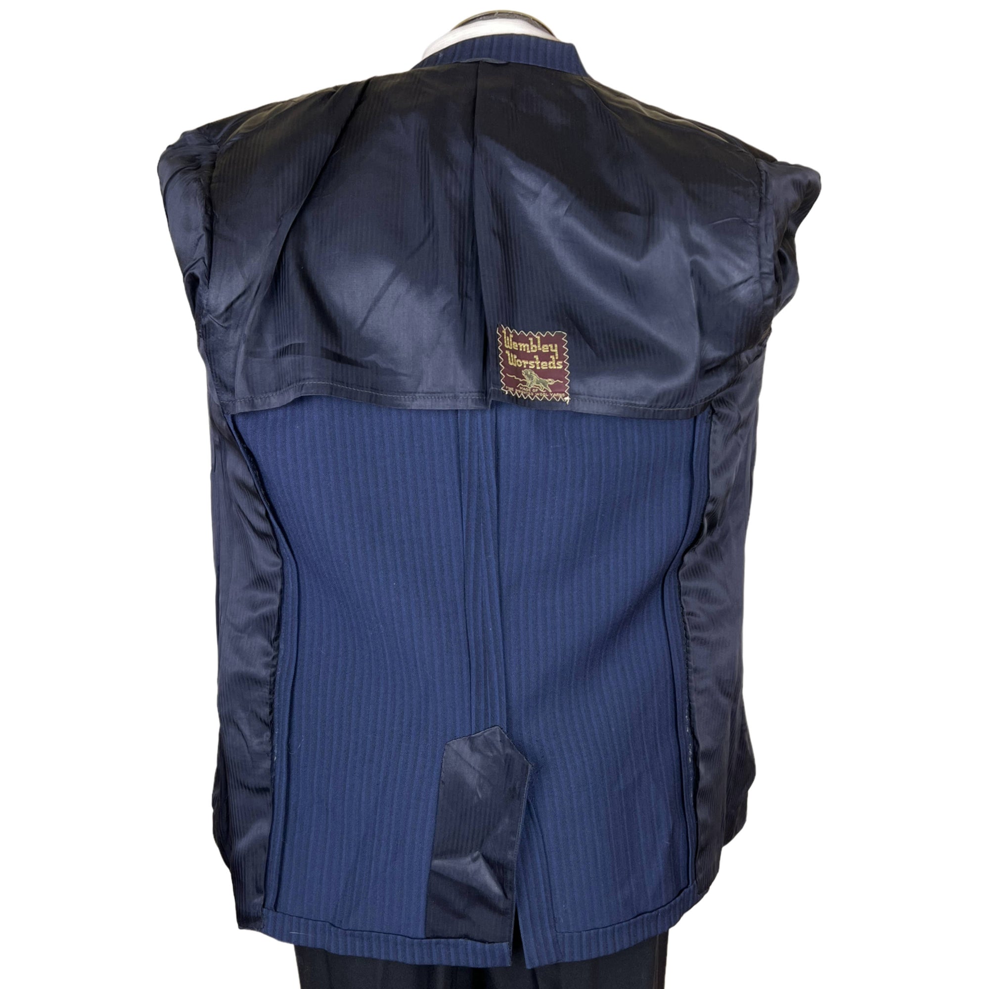 Vintage 1950s Striped Blazer Suit Jacket British Worsted M