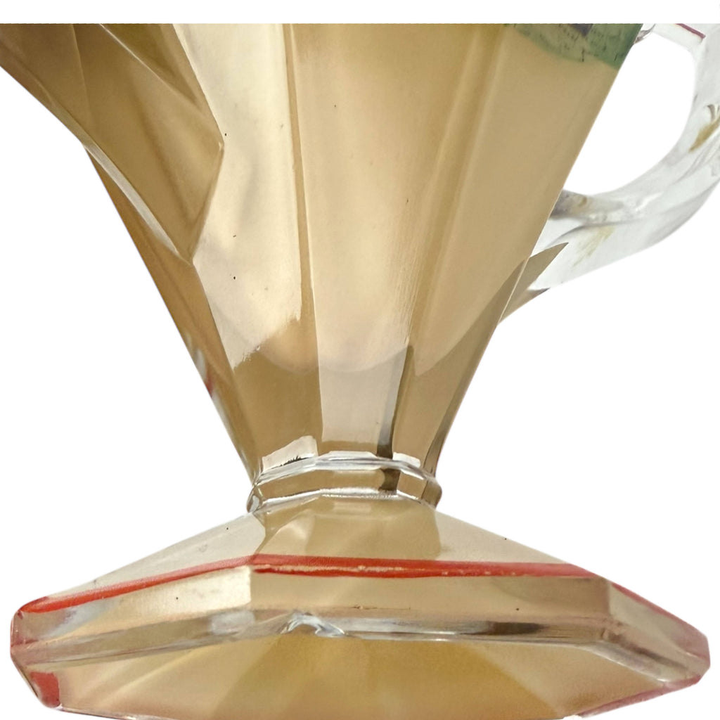 Art Deco Westmoreland Glass Creamer and Sugar Southwestern Motif