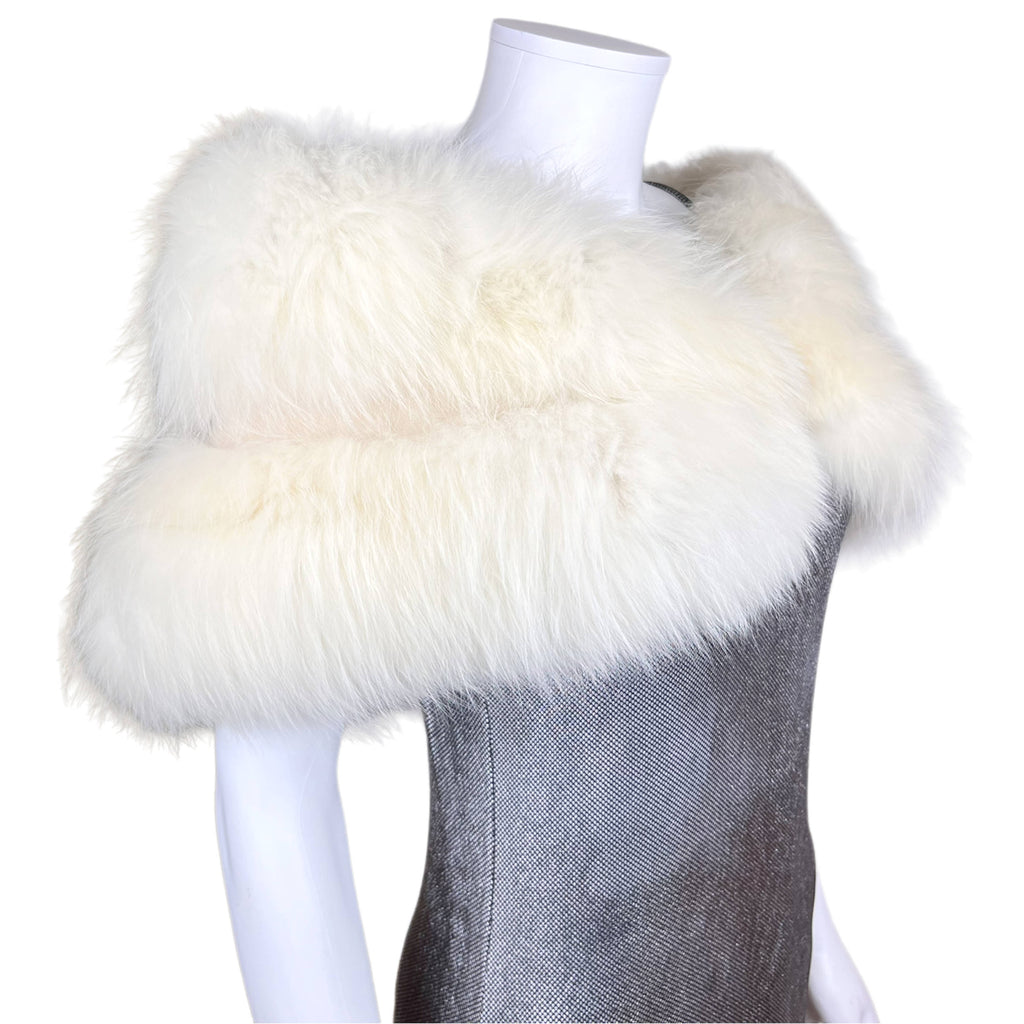 Vintage White Fox Fur Stole