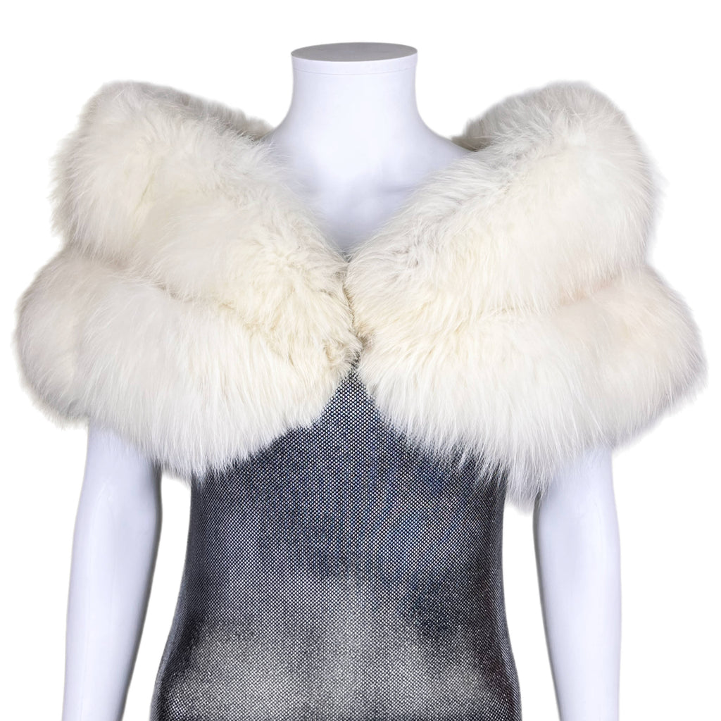 Vintage White Fox Fur Stole