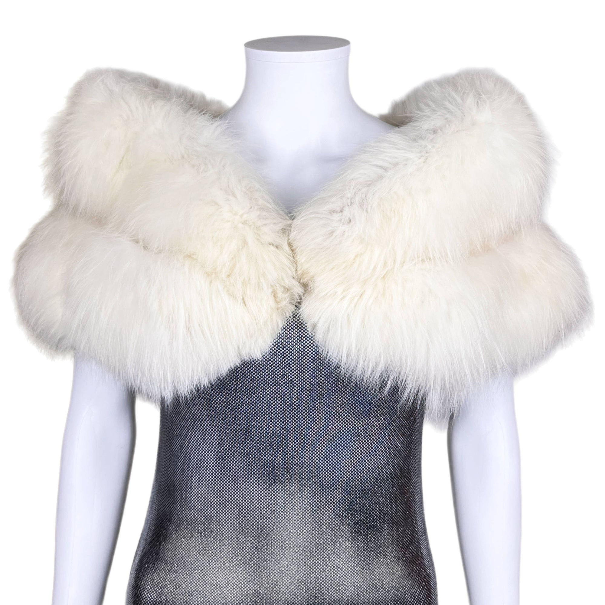 Vintage White Fox Fur Stole