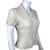 Vintage 1940s Lace Blouse Cream White Cotton Top Size M