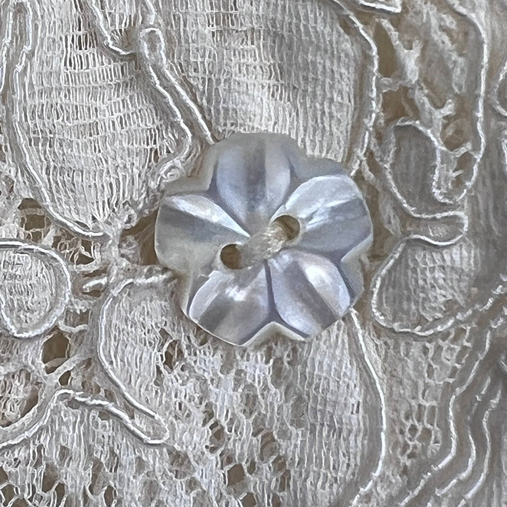 Vintage 1940s Lace Blouse Cream White Cotton Top Size M