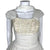 Vintage 50s Party Dress White Nylon Chiffon Sequinned Bust S