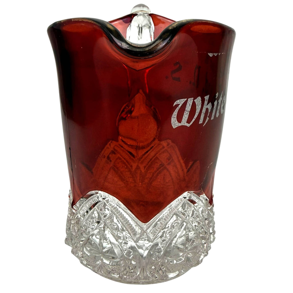 EAPG Ruby Flashed Souvenir Creamer