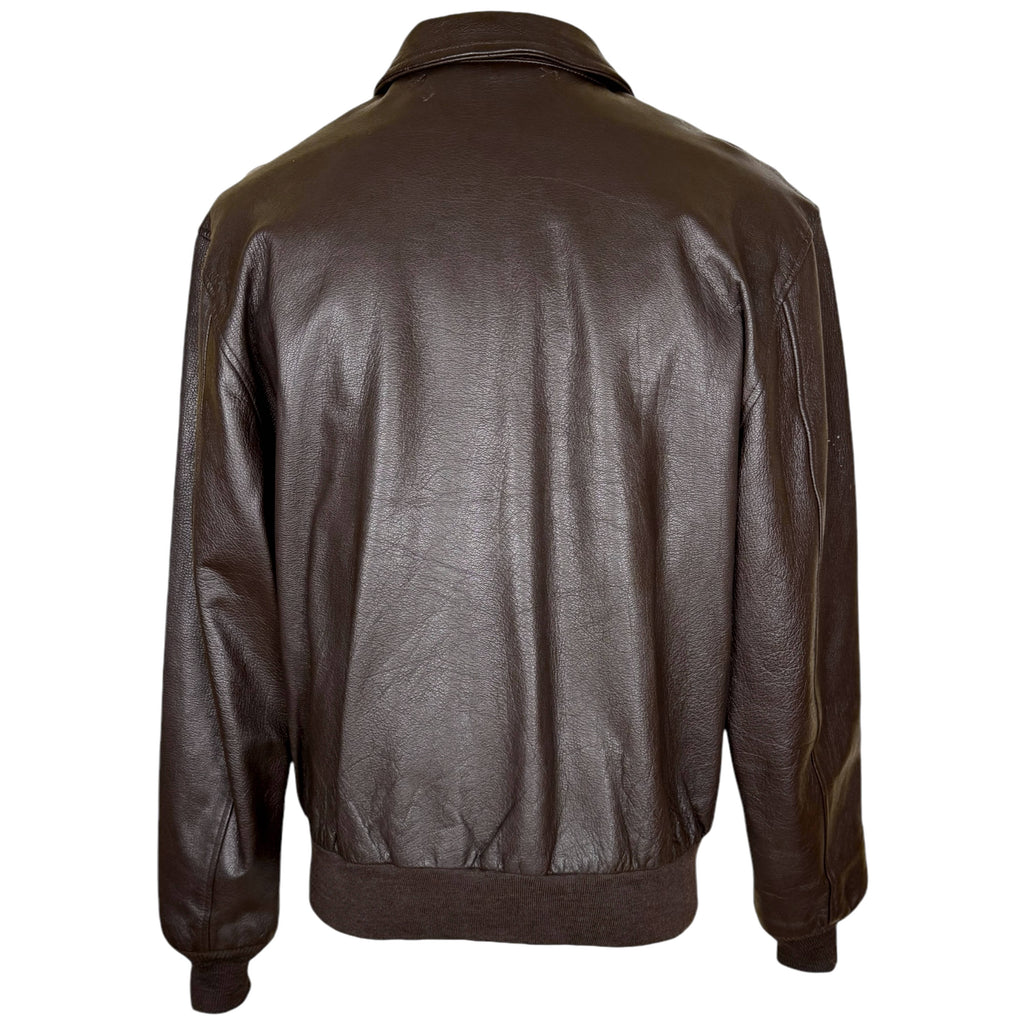 Vintage Leather A2 Flight Jacket 1980s Willis & Geiger NY Size 42