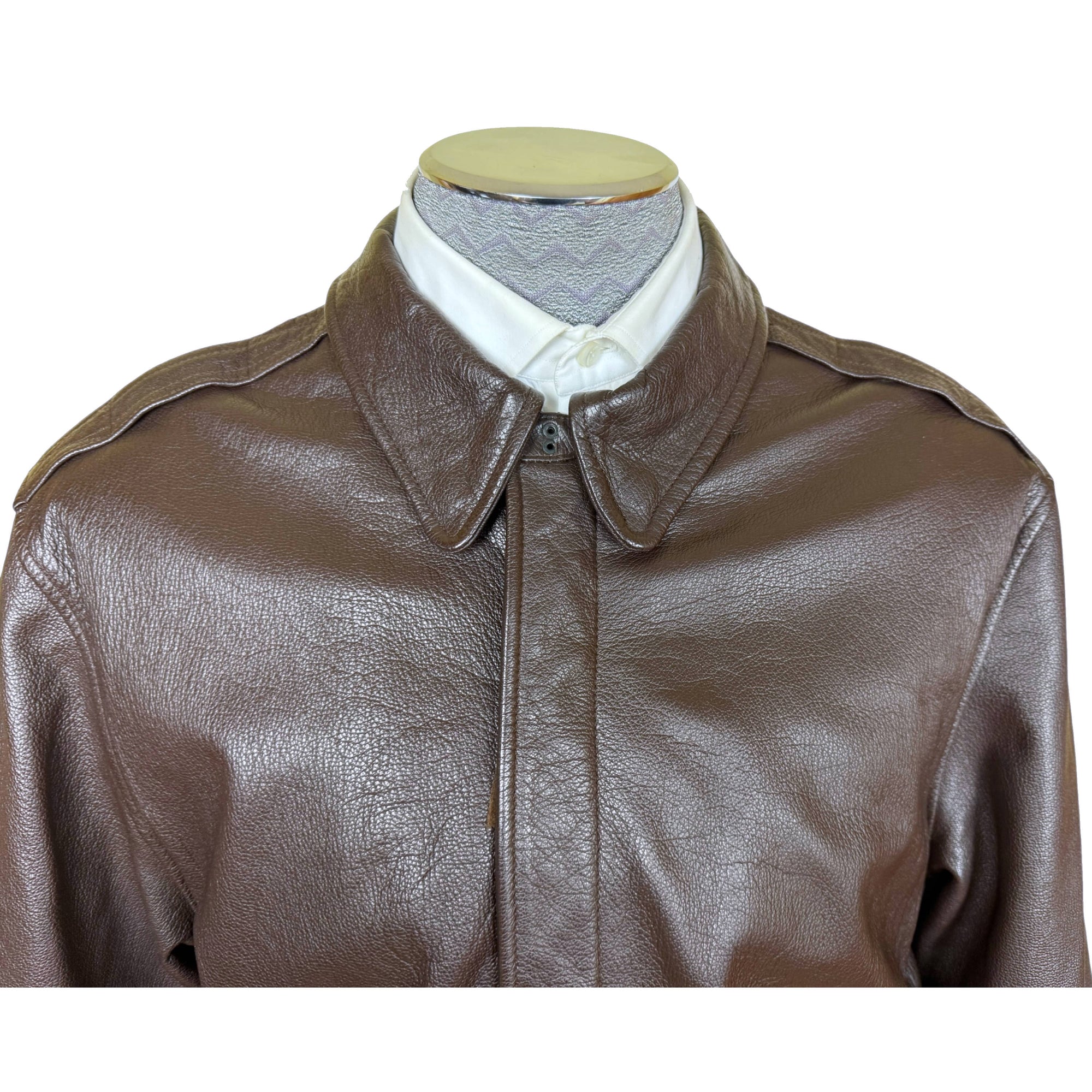 Vintage Leather A2 Flight Jacket 1980s Willis & Geiger NY Size 42