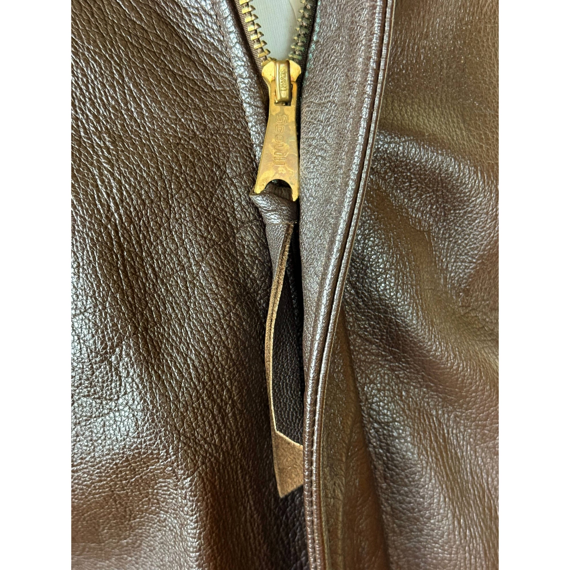 Vintage Leather A2 Flight Jacket 1980s Willis & Geiger NY Size 42