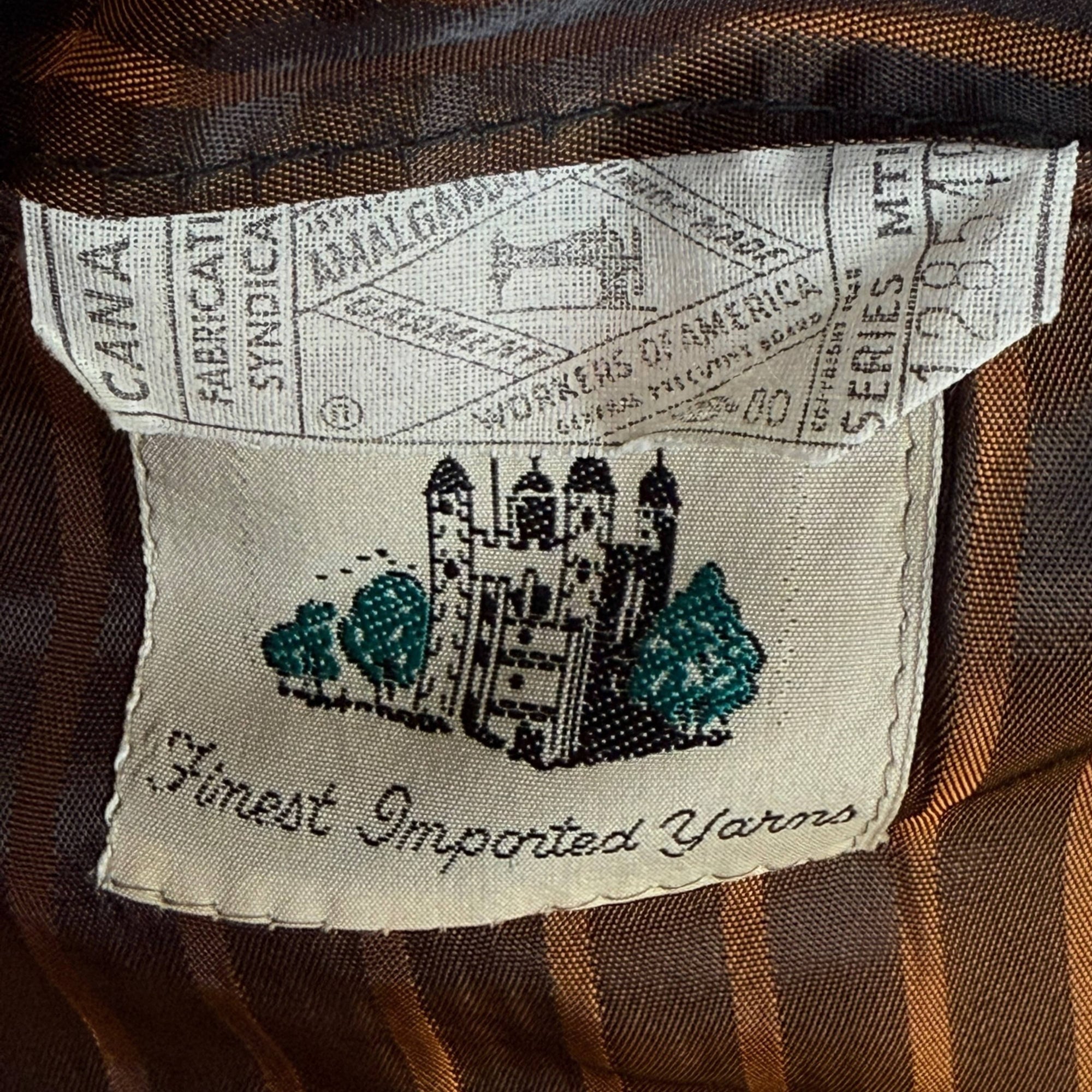 Vintage 1960s Shiny Suit Brown Pinstripe Suit Men’s Size L