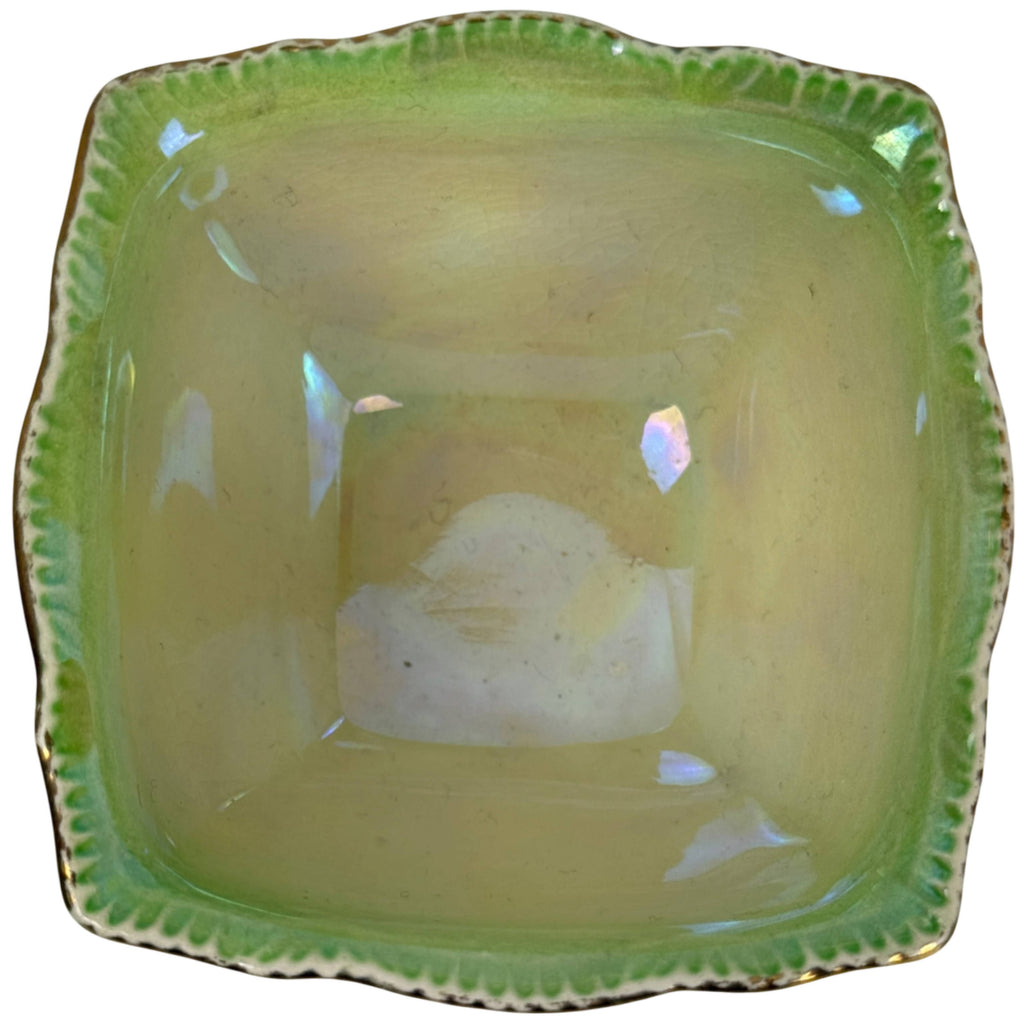 Royal Winton green lustre sugar bowl interior