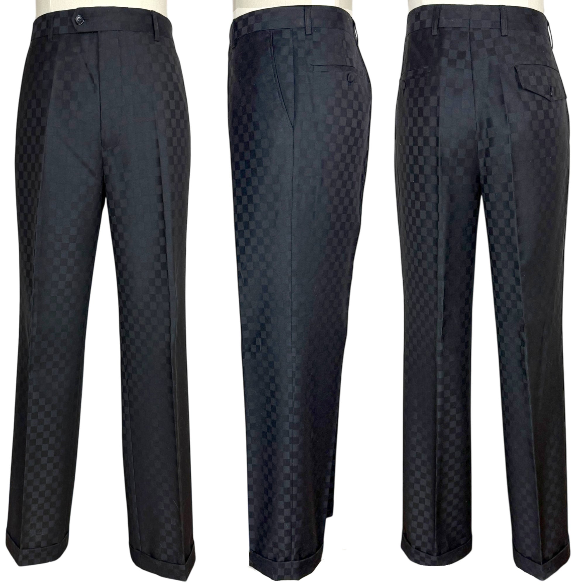 Yohji Yamamoto Pour Homme Suit Check Wool 40 Made in Japan