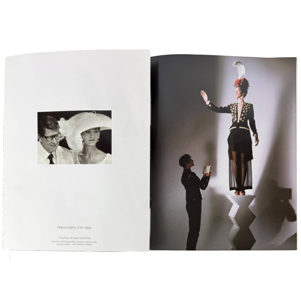 Yves Saint Laurent 1994 lookbook with Helmut Newton photography credit