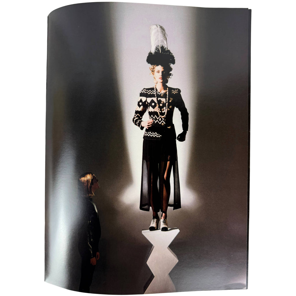 Yves Saint Laurent Rive Gauche 1994 model in feathered hat