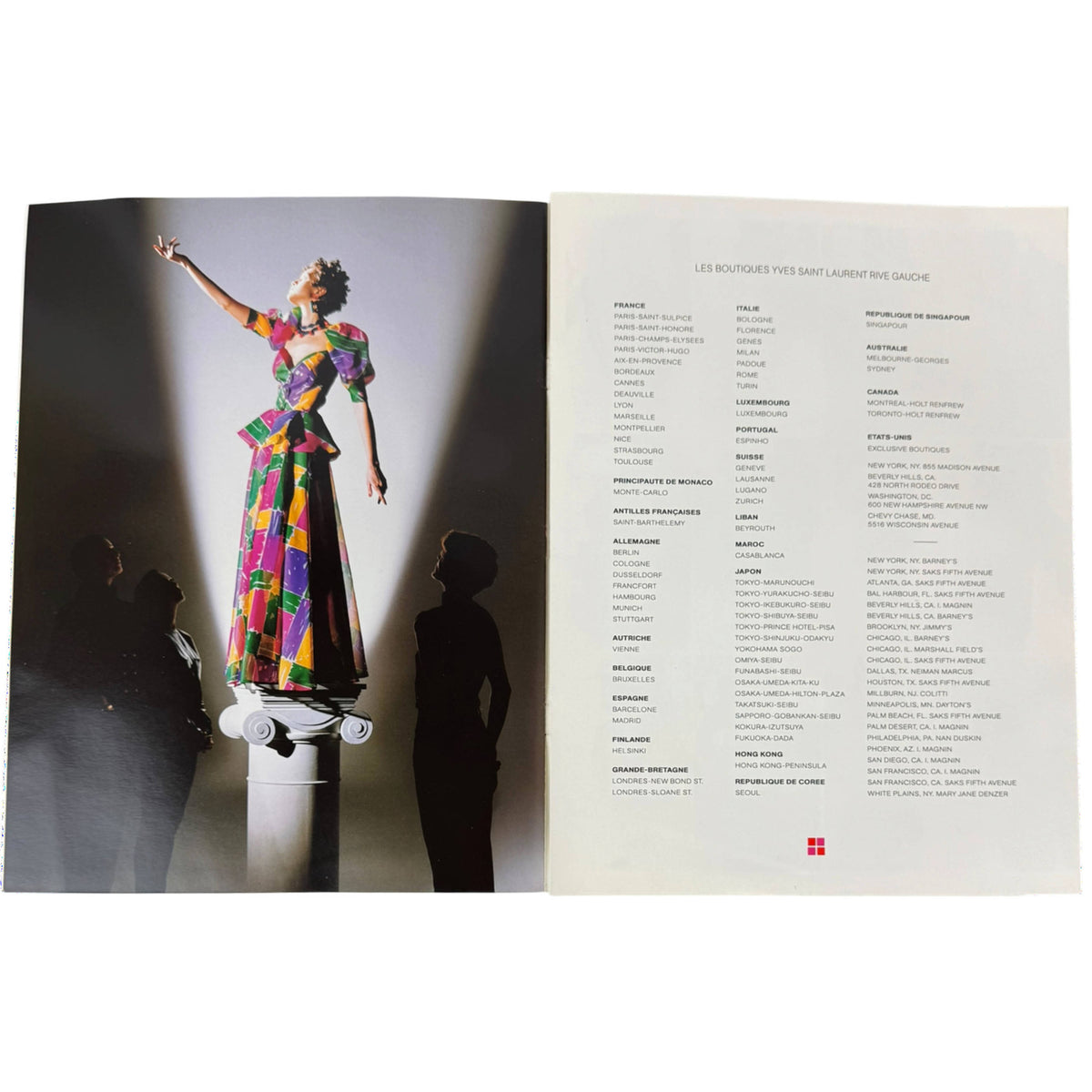 Yves Saint Laurent Rive Gauche 1994 colourful dress fashion photograph