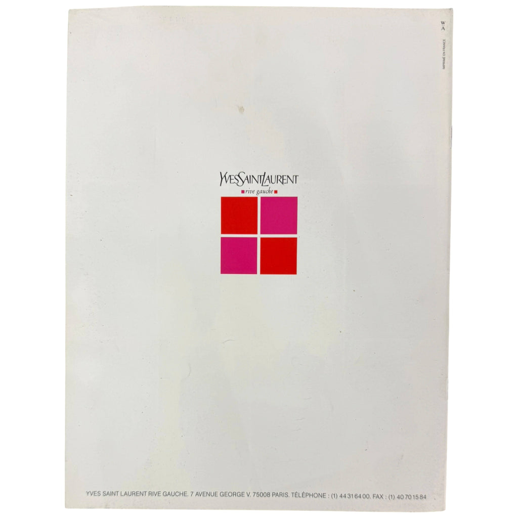 Yves Saint Laurent Rive Gauche 1994 lookbook back cover