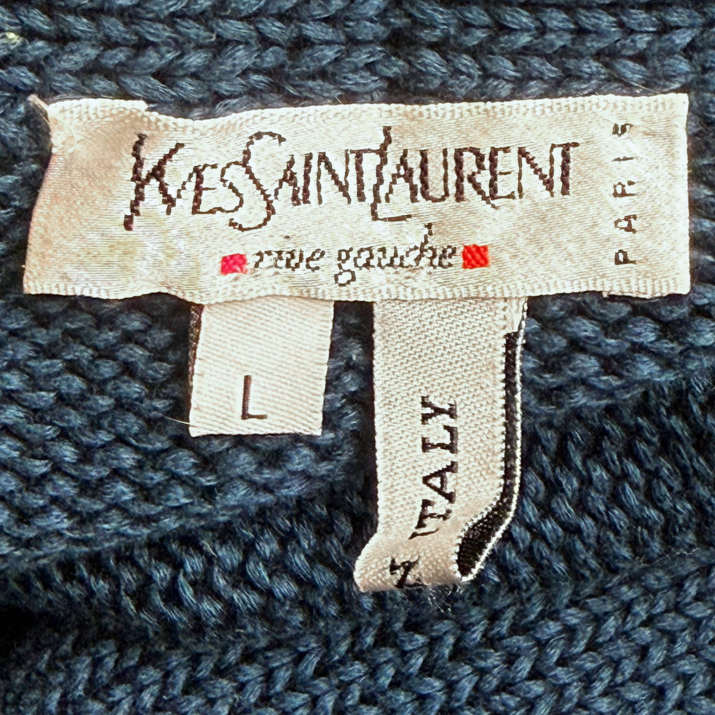 1990s Vintage Yves Saint Laurent Mens Pullover Sweater Sz L